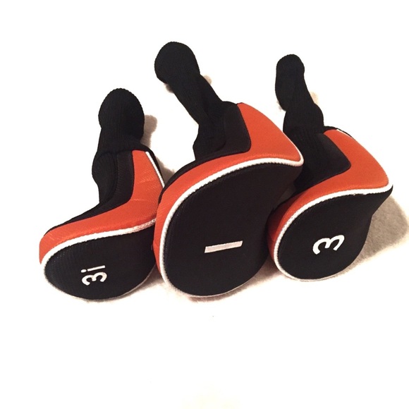 3 - MaxFli Golf Club Covers 1, 3, 3i Orange Black - Picture 3 of 3